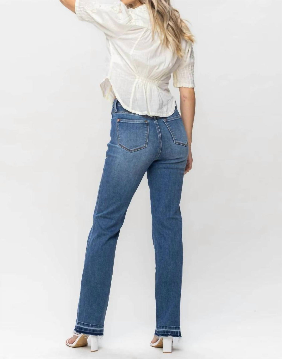 Judy Blue - High Waist Control Top Release Hem Slim Boot Jean - Plus