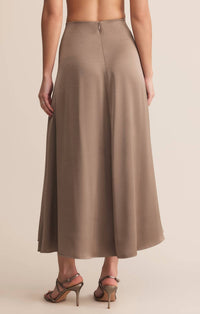 Z Supply Northpointe Satin Midi Skirt in moonlight 1 - women's skirt - alternate view