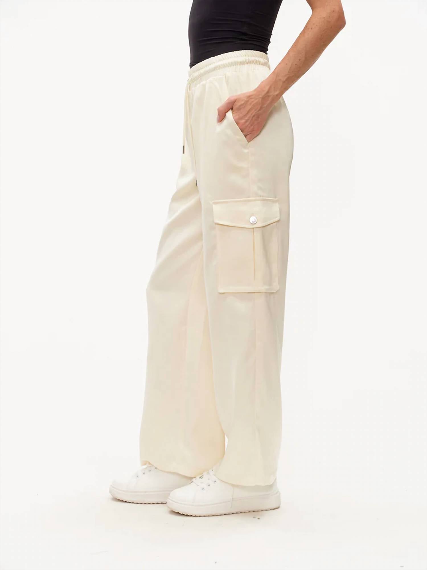 SIX/FIFTY Elsa Straight Pants in cream - women's pants - view 4