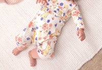 Tesa Babe - "Bunny Garden" Ruffle Romper for Newborns and Baby Girls