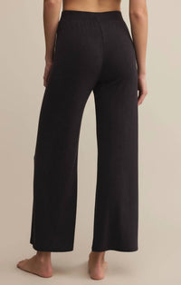 Z Supply Luxe Starry Eyed Pant in black sand - women's pants - alternate view
