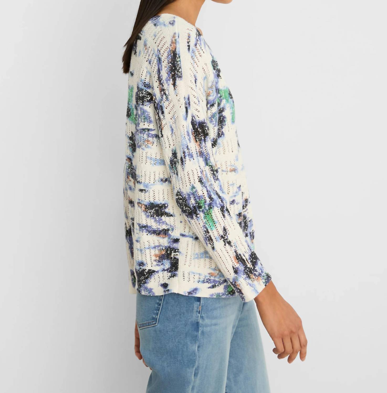Nic + Zoe - WATER LILIES POINTELLE SWEATER