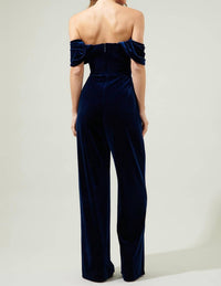 Sugarlips - Velvet Off the Shoulder Jumpsuit