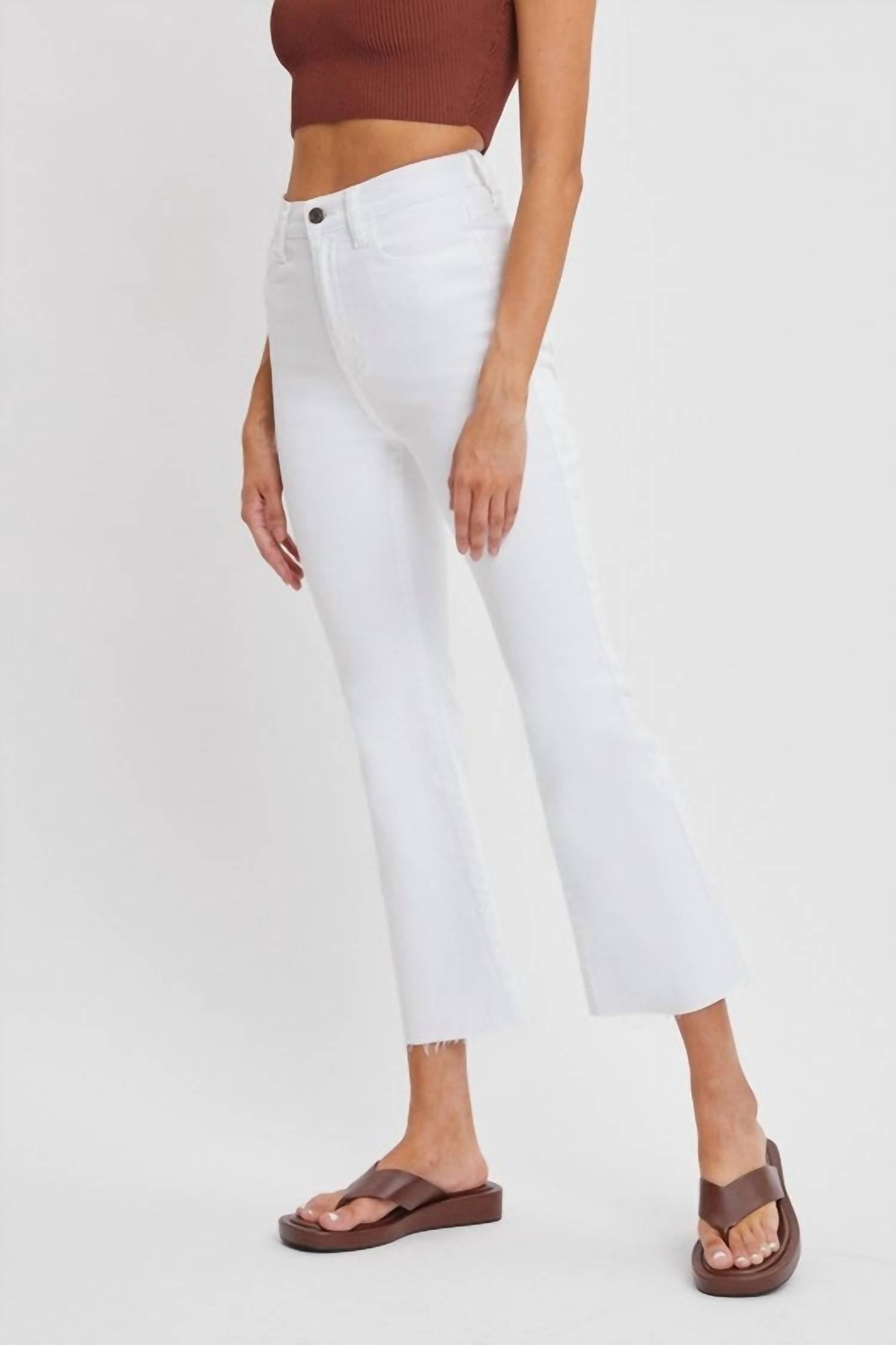 Cello - High Rise Crop Flare Jeans