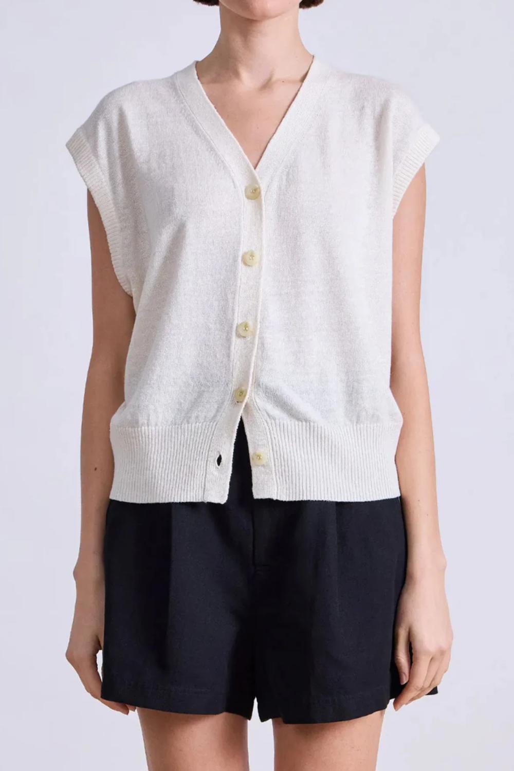 Apiece Apart - Fine Weight Cropped Vest