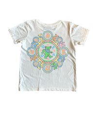 ROWDY SPROUT Girl's Grateful Dead Kaleidoscope Bears Tee in white - kids' t-shirt - detail view