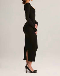 Oh Polly - Ori Long-sleeve Midi Dress