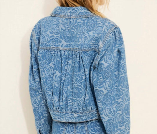 Habitual - Crop Jacquard Denim Jacket