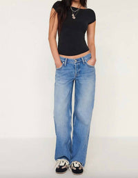 Free People Tennessee Low Rise Boyfriend Jeans in light wash - women's jeans