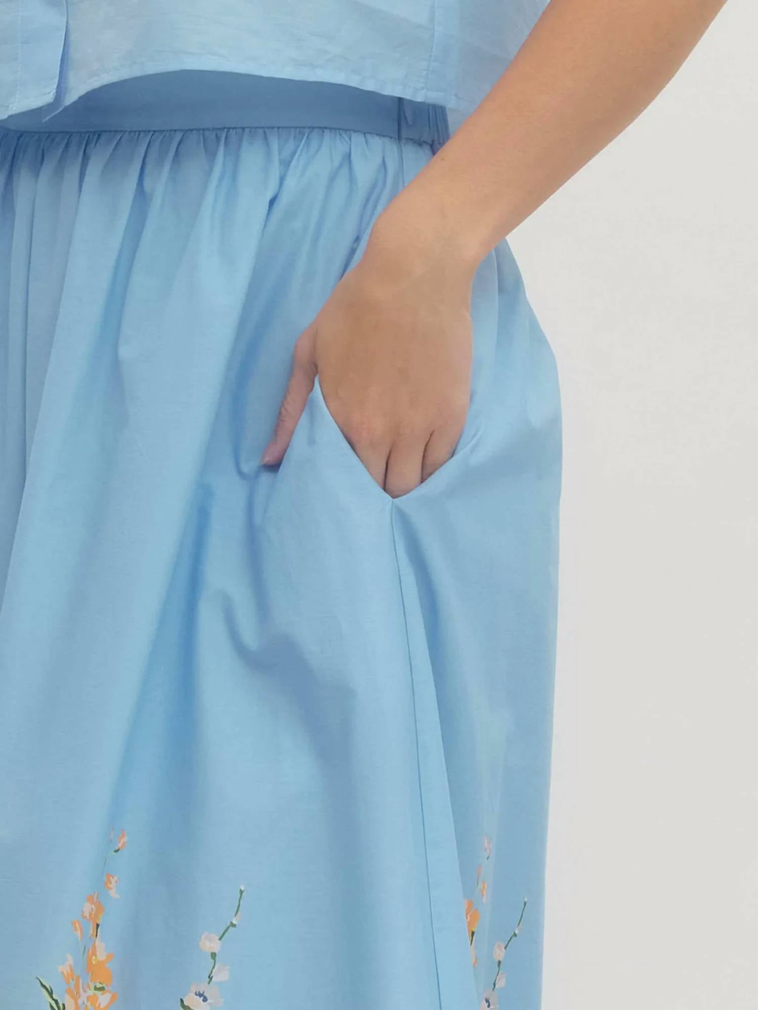 Entro - Flower Garden Midi Skirt