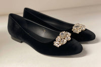 Ovil - Women's Annie Rhinestone Flower Flats
