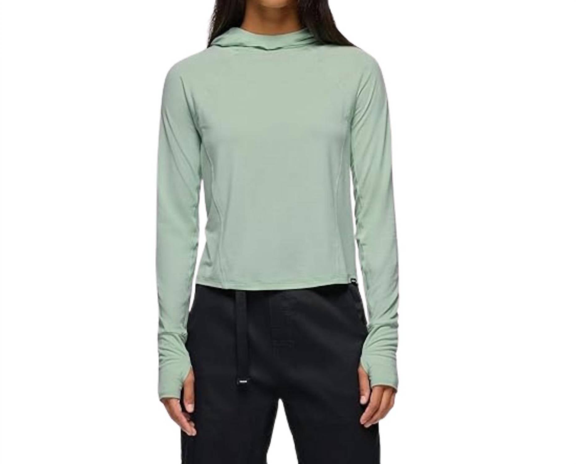 prAna Sol Searcher Sun Hoodie in bio mint 1 - women's top