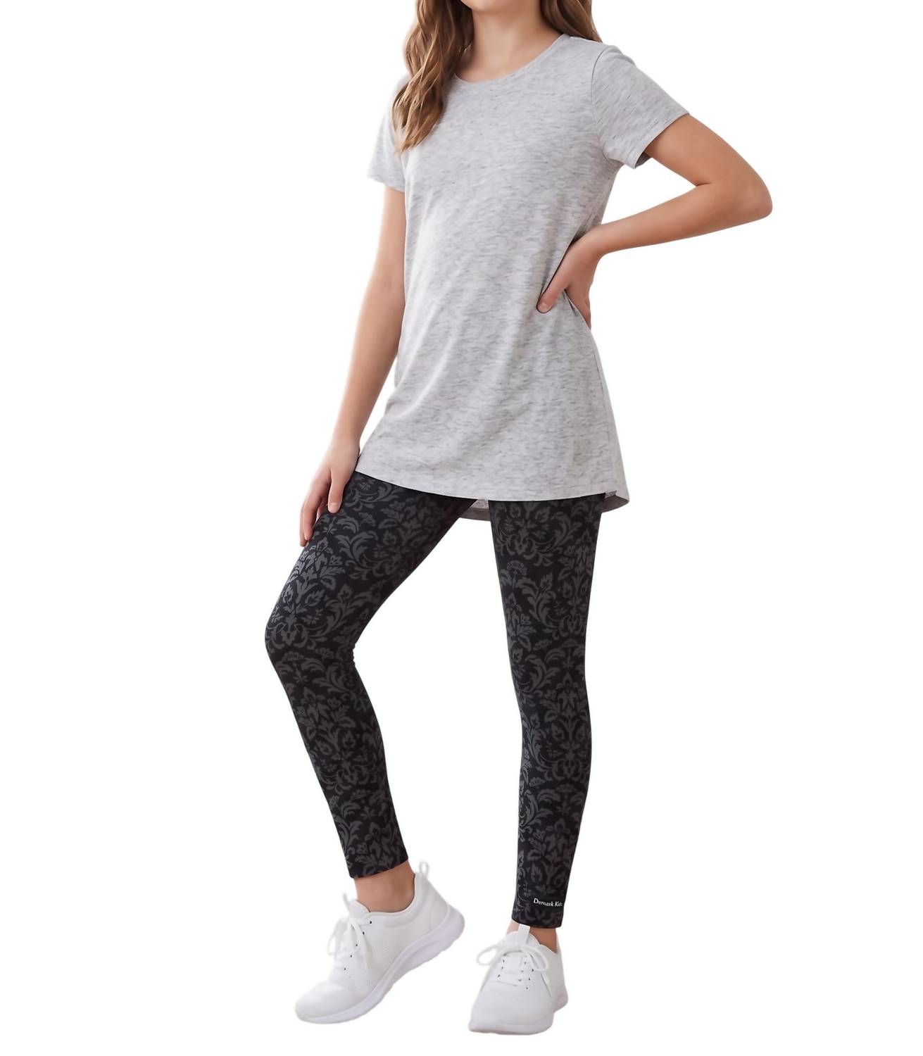 Faded Glory - Girls Baroque Patterned Leggings