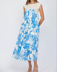 Fate - Crochet Top Detail Tiered Maxi Dress