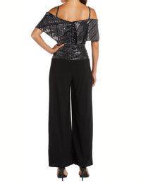 R&M Richards - Sequin Off The Shoulder Jumpuit