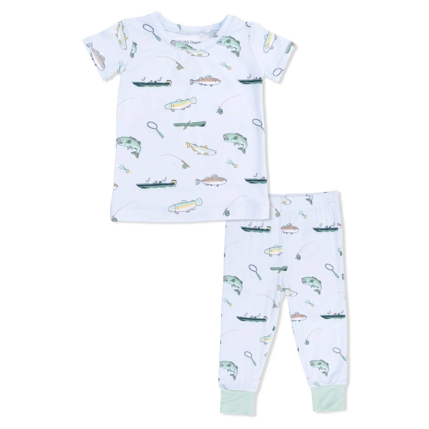 Angel Dear - Kids Fishing Bamboo Short Sleeve Pajama Set