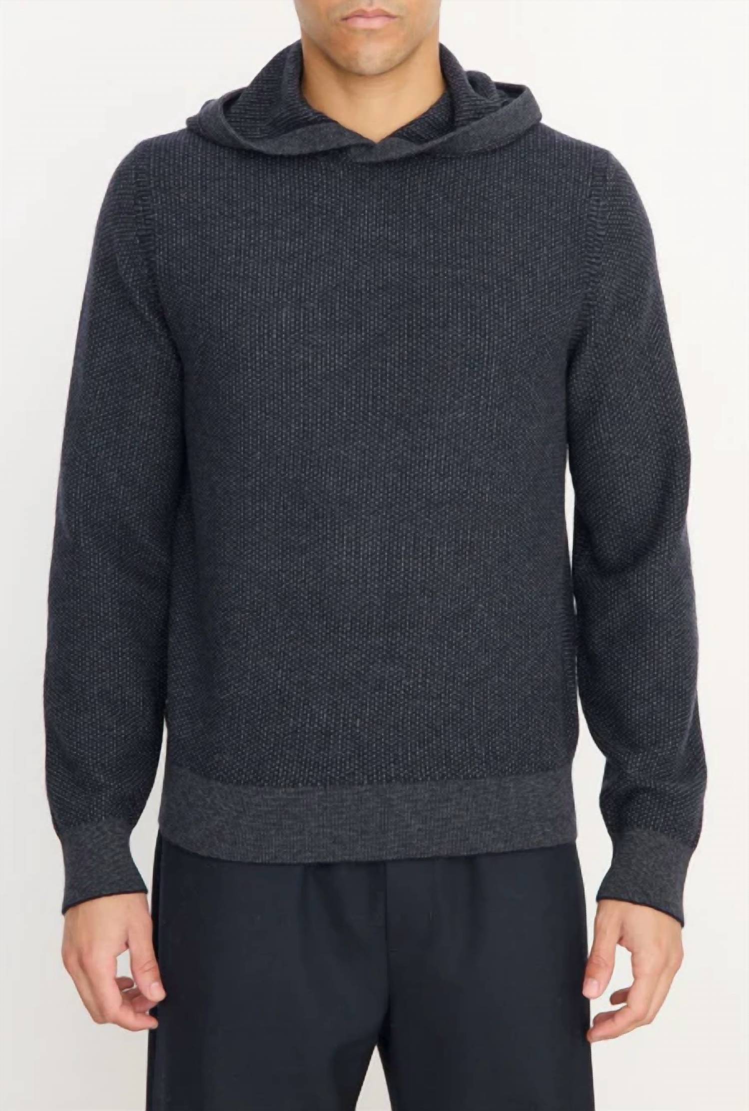 Vince - Geo Jacquard Long Sleeve Hoodie