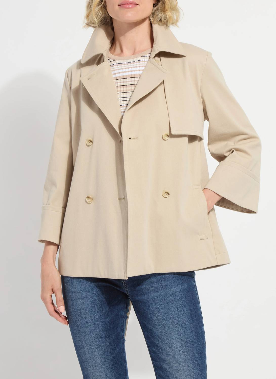 Lysse - Dakota Cotton Cropped Trench Coat