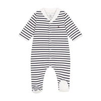 Petit Bateau - Boy's Sailor Stripe Footed Jumpsuit