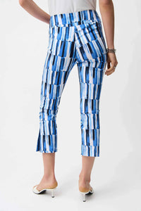 Joseph Ribkoff - Millennium Abstract Print Crop Pull-on Pants