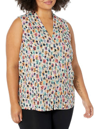 Nic + Zoe Women's Have A Seat Live In Tank Top in tank top in green multi - women's blouse