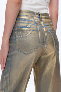 Bayeas Golden Girl Denim Wide Leg Jeans - women's jeans - alternate view