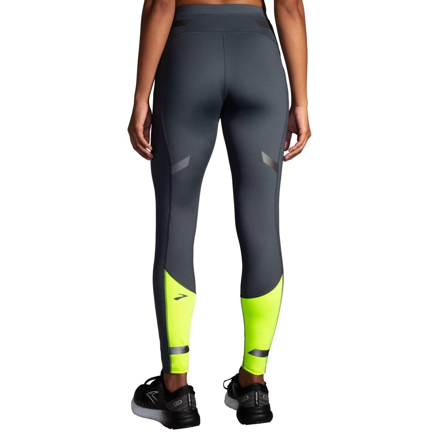 BROOKS Wome's Run Visible Tight Pants in asphalt nightlife - women's pants - alternate view