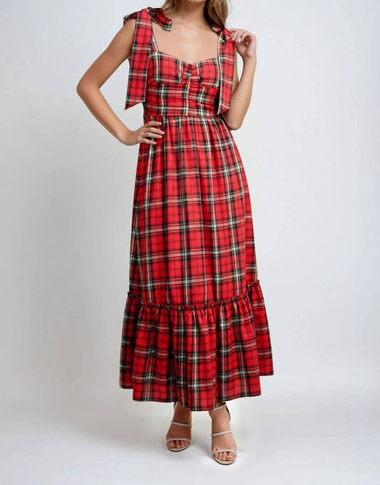 So Me - Plaid Midi Dress