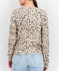 Chaser - Women's Ribbed Animal Print Top