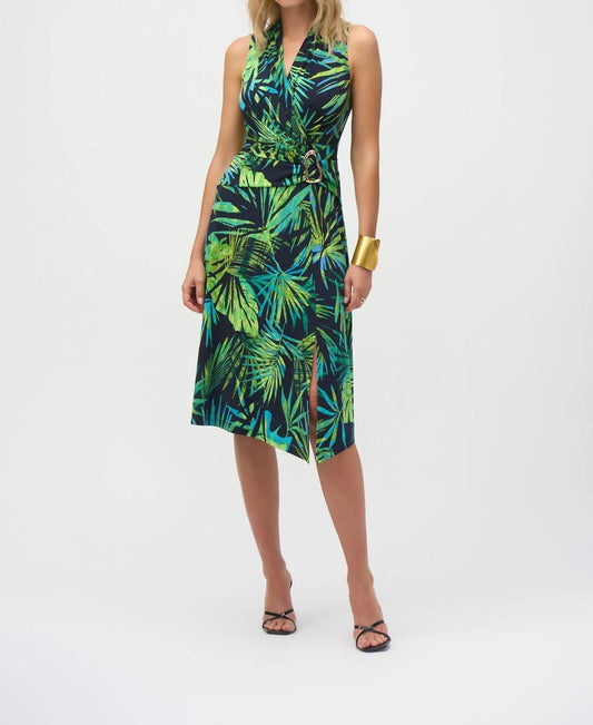 Joseph Ribkoff - Tropical Print Sleeveless Dress