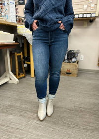 Judy Blue - Mid Rise Thermal Skinny Jeans