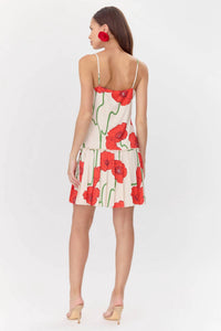 Adelyn Rae - Abstract Rose Print Mini Dress