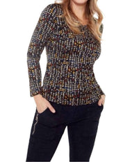 Carre Noir - Long Sleeve Dot Top
