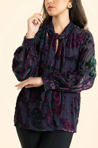 Etro - Tie Neck Long Sleeve Blouse