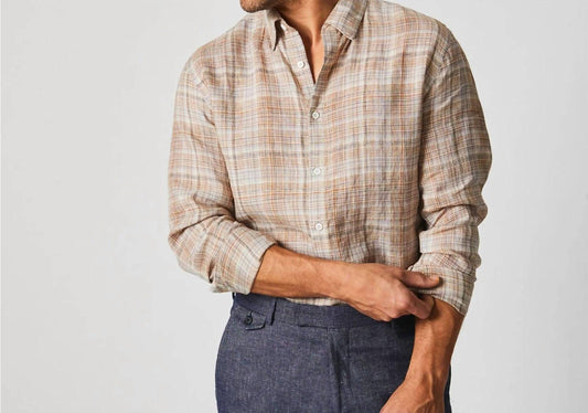 Billy Reid - Linen Line Plaid Wilson Shirt