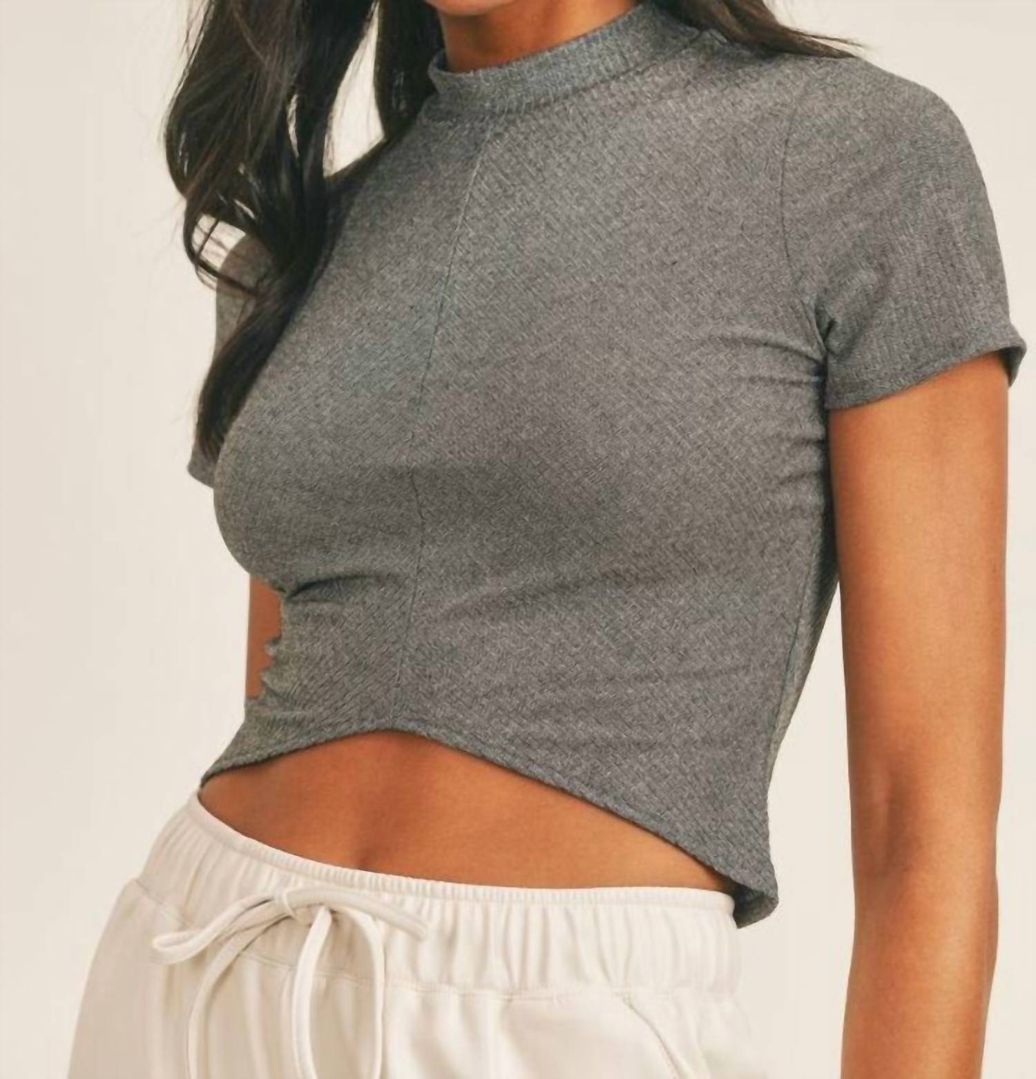 Sage The Label - Reyna Mockneck Crop Top