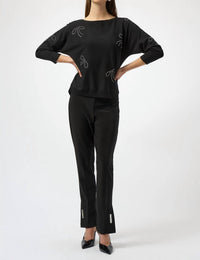 Joseph Ribkoff - Bow Knit Pullover Sweater