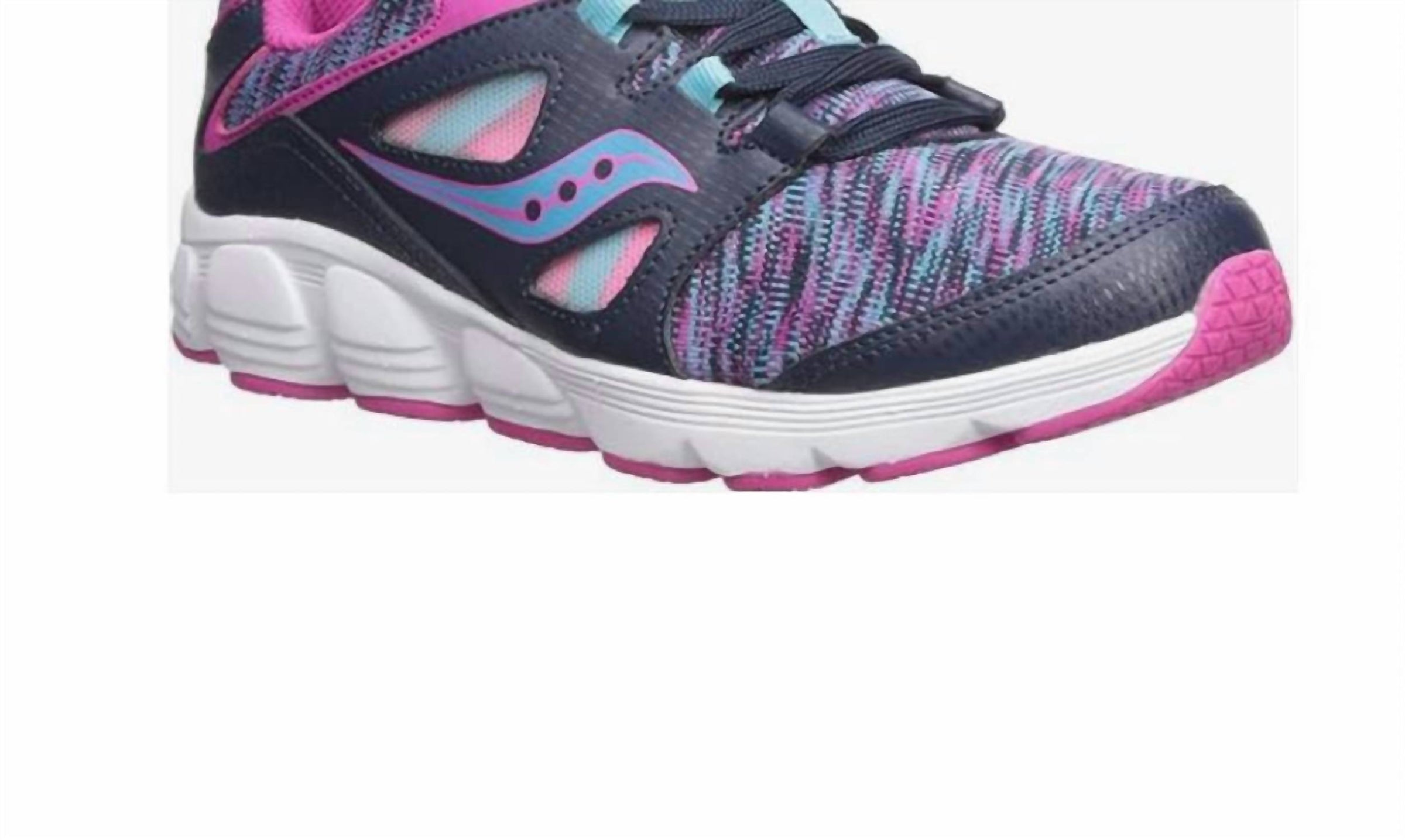 SAUCONY Kid's Kotaro Sneakers in navy multi - kids' sneaker - detail view