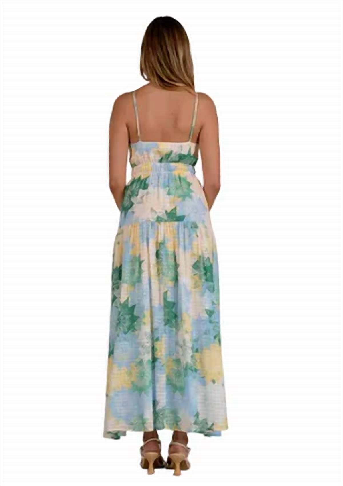 Elan - Printed Spaghetti Strap Maxi Dress
