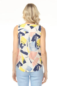 Charlie B - Printed Sleeveless Rounded Hem Top