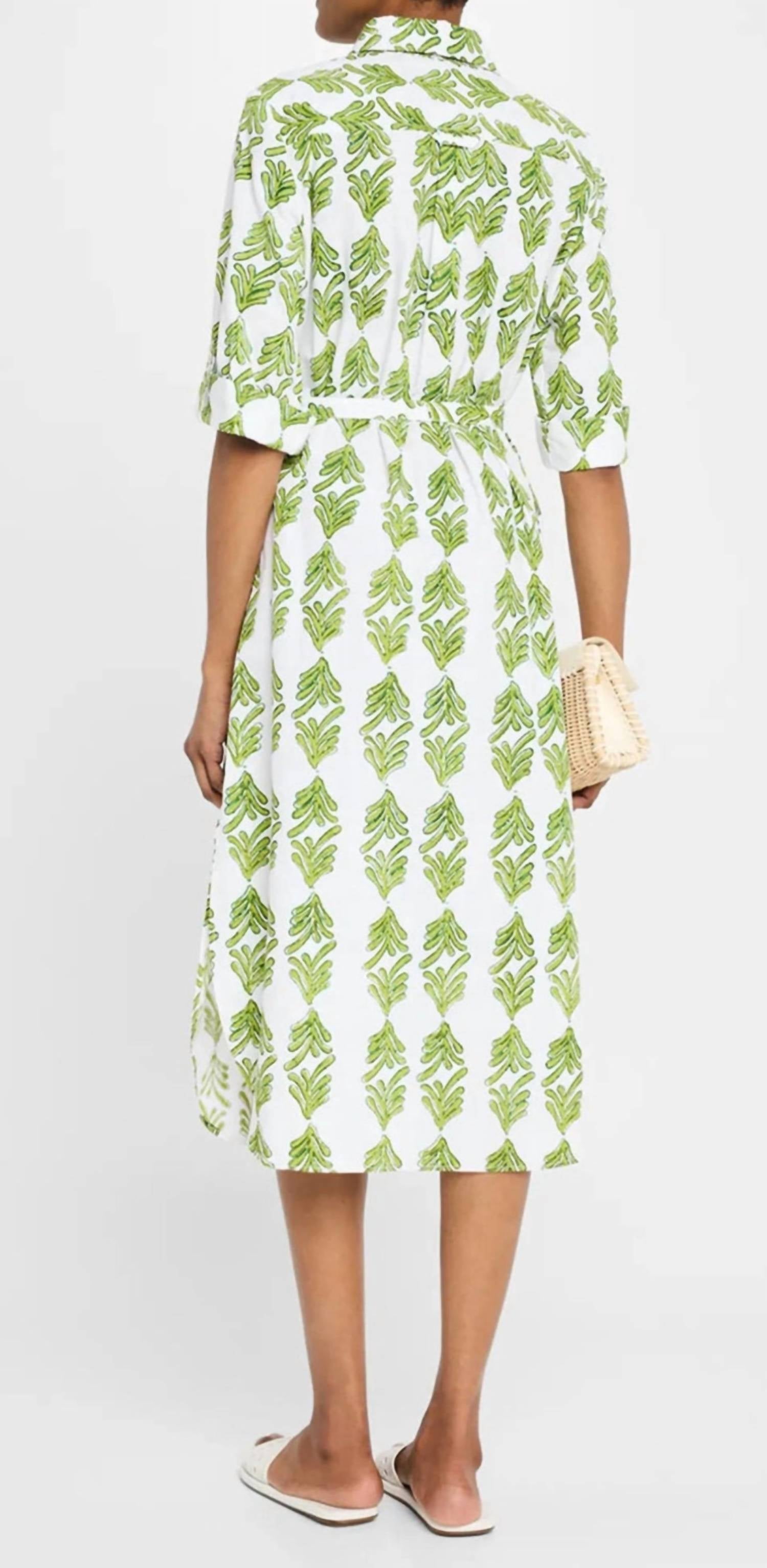 Finley - Alex Mended Palmetto Print Shirtdress