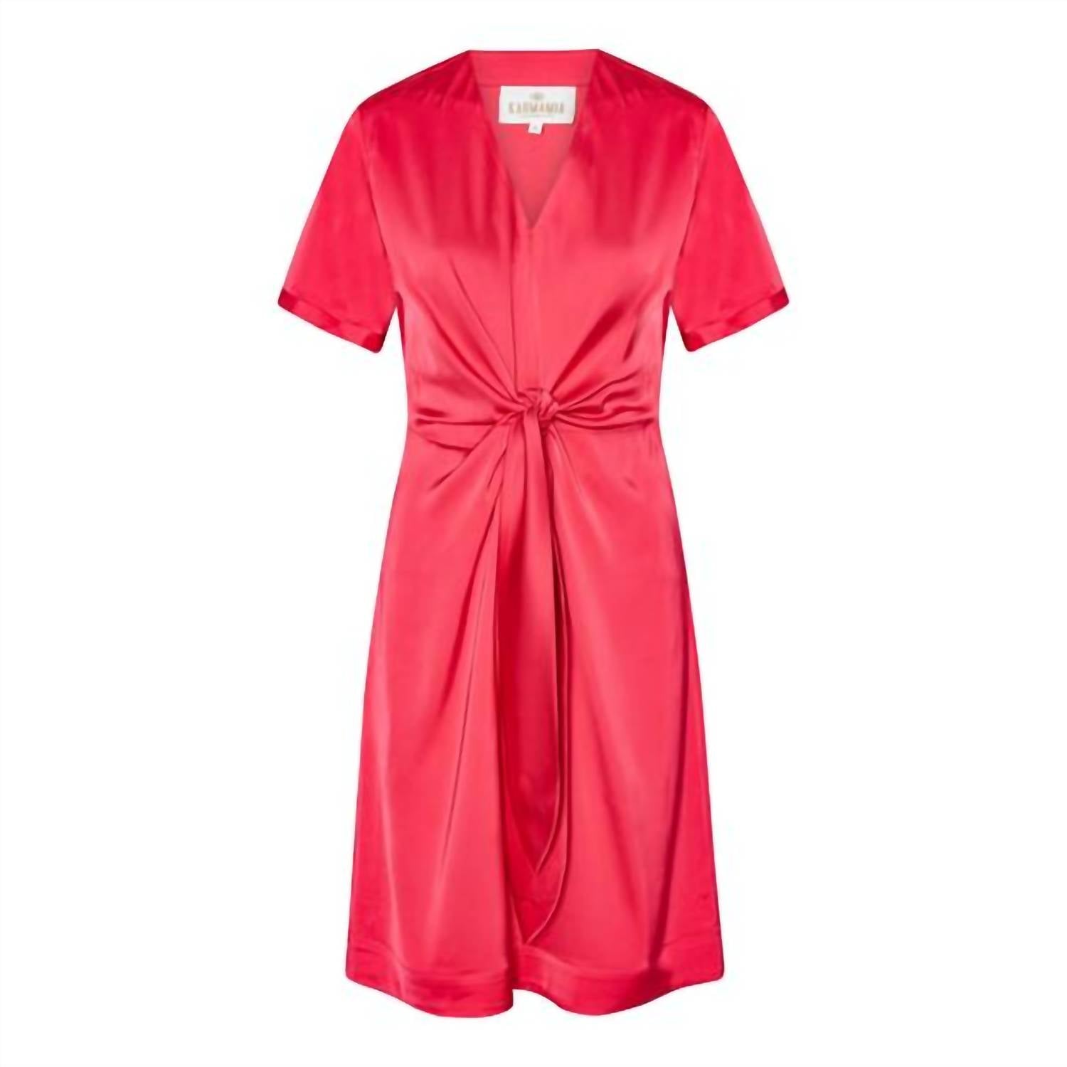 Karmamia Women's Blair Short Dress in semi rich deep pink - women's dress - alternate view