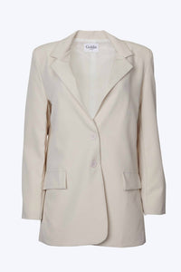 OVERSIZED SINGLE-BREASTED TWILL CREPE BLAZER