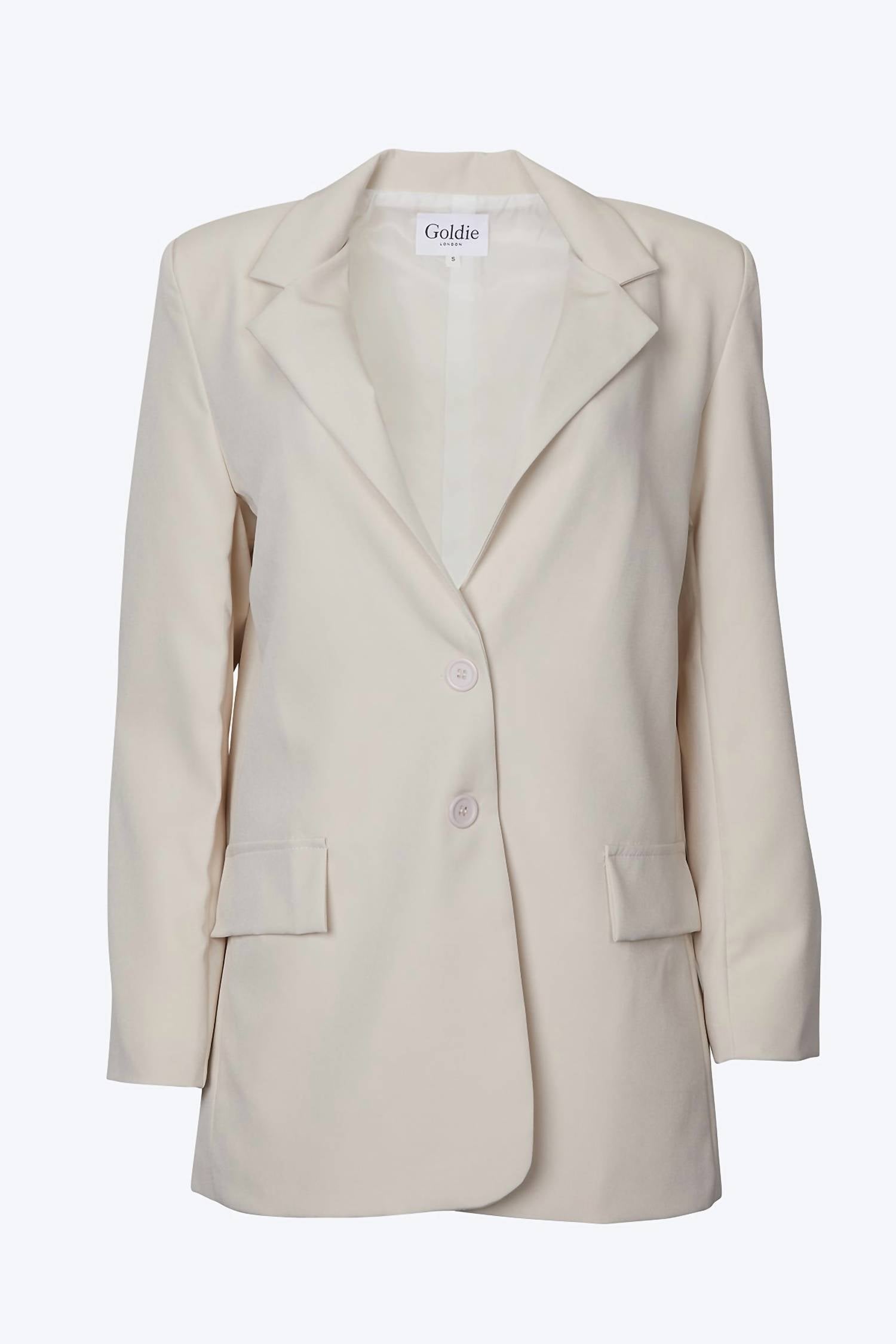 OVERSIZED SINGLE-BREASTED TWILL CREPE BLAZER