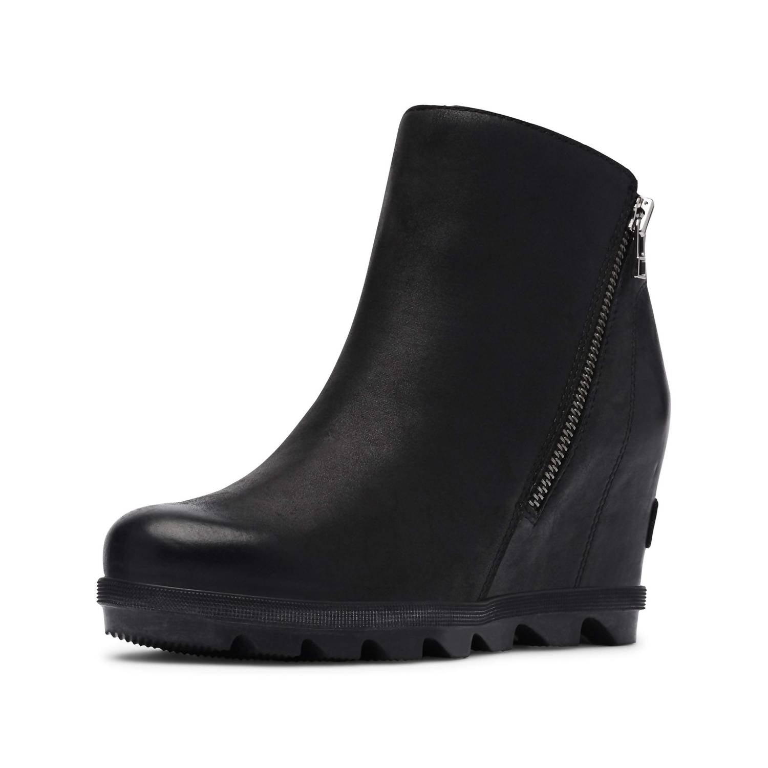 SOREL Women's Joan Of Arctic Wedge Iii Zip Boot in black - women's shoe - detail view