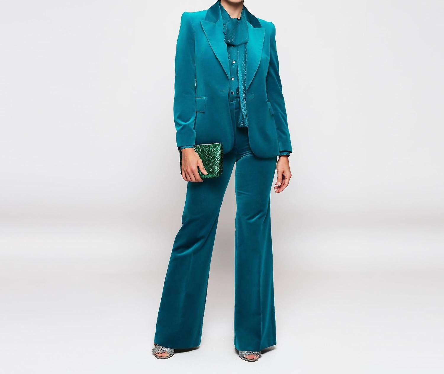 Mirto - Velvet Wide Leg Trousers