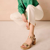 BERNARDO Women's Candace Sandals in champagne - women's sandal - alternate view