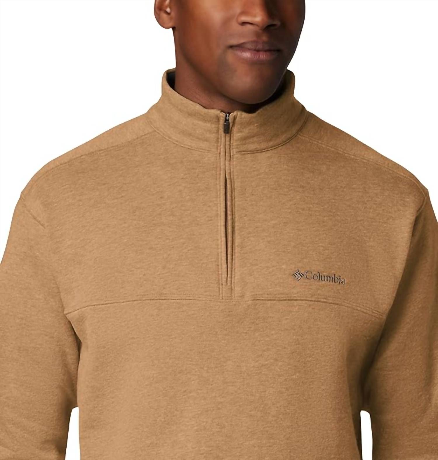 Columbia Hart Mountain Ii Half Zip Pullover in delta heather - men's sweater - view 4