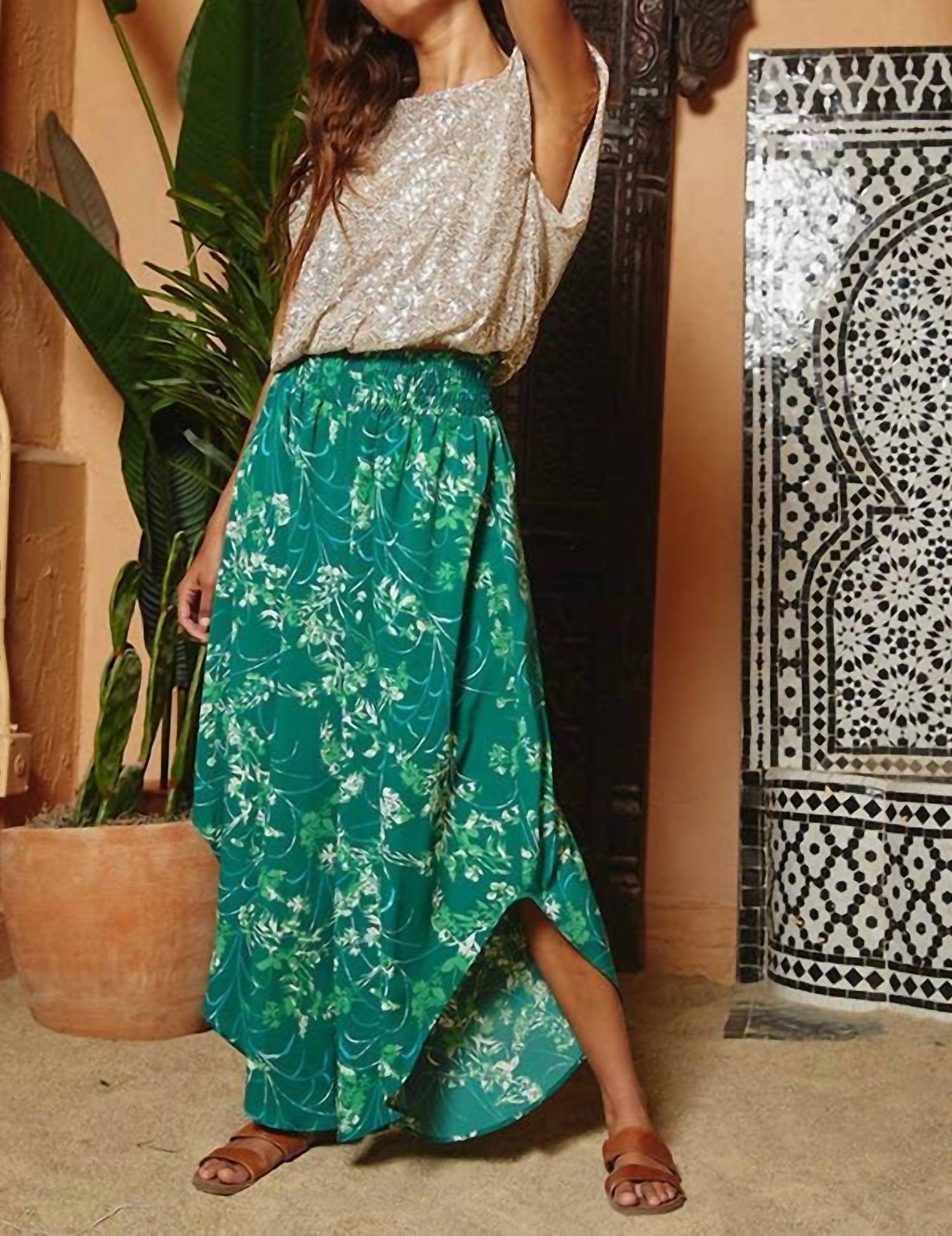 Bucketlist - Soft Smocked Waistband Wide Leg Pants