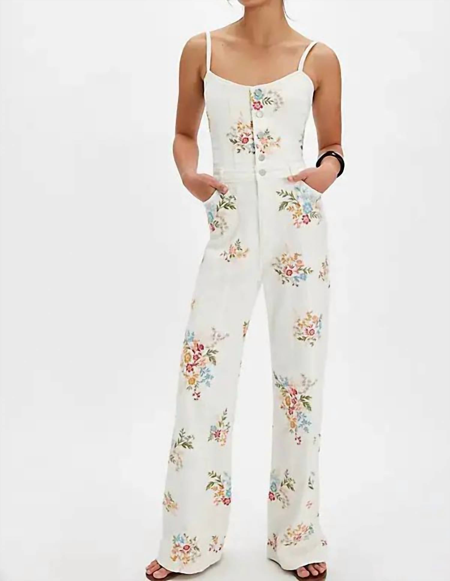Driftwood - Embroidered Floral Jumpsuit
